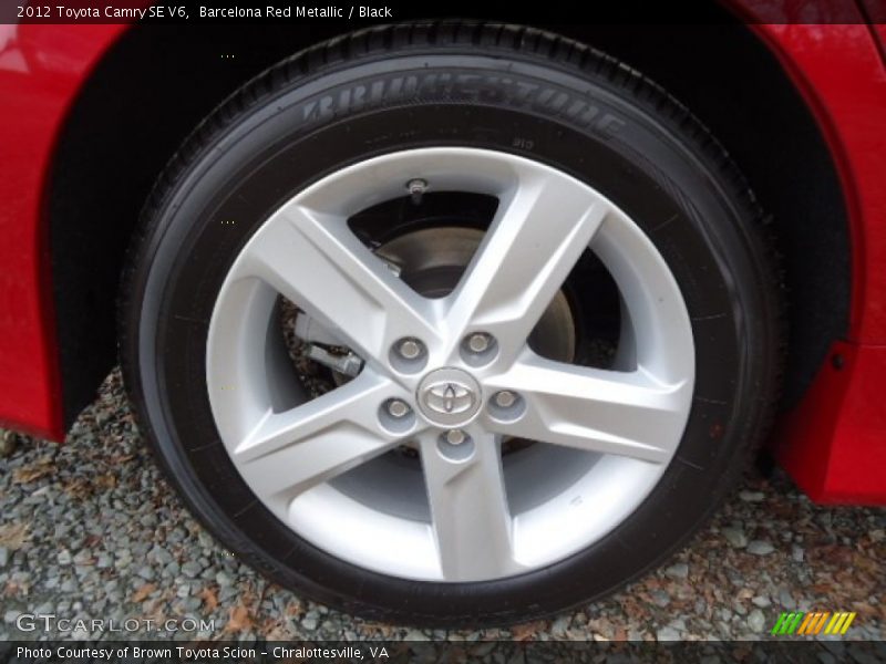 Barcelona Red Metallic / Black 2012 Toyota Camry SE V6