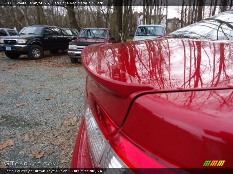 Barcelona Red Metallic / Black 2012 Toyota Camry SE V6