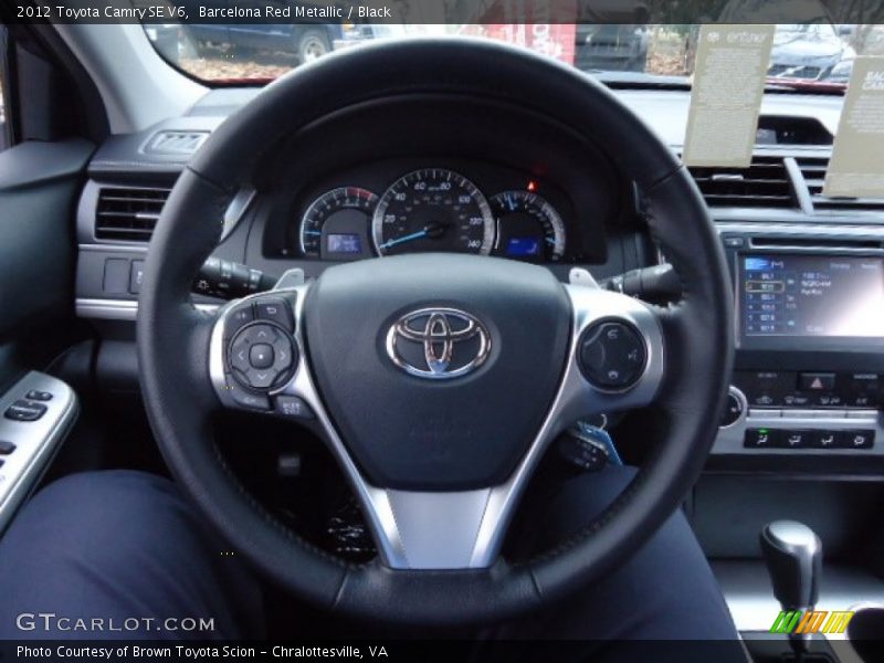Barcelona Red Metallic / Black 2012 Toyota Camry SE V6