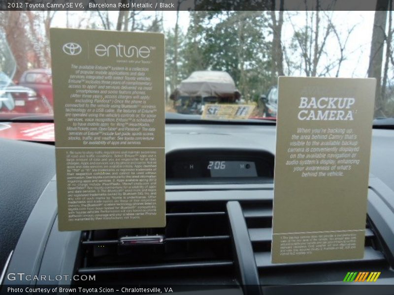 Barcelona Red Metallic / Black 2012 Toyota Camry SE V6