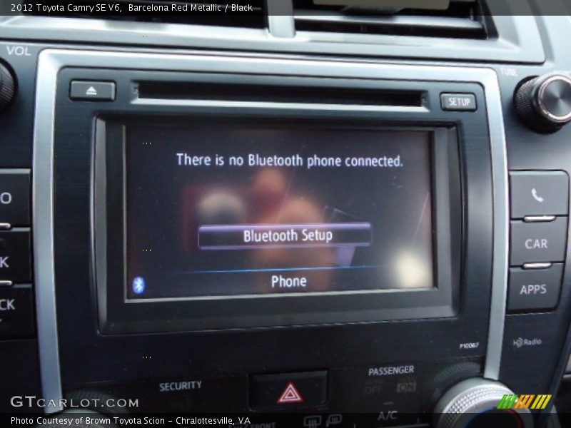 Barcelona Red Metallic / Black 2012 Toyota Camry SE V6