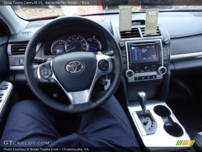 Barcelona Red Metallic / Black 2012 Toyota Camry SE V6