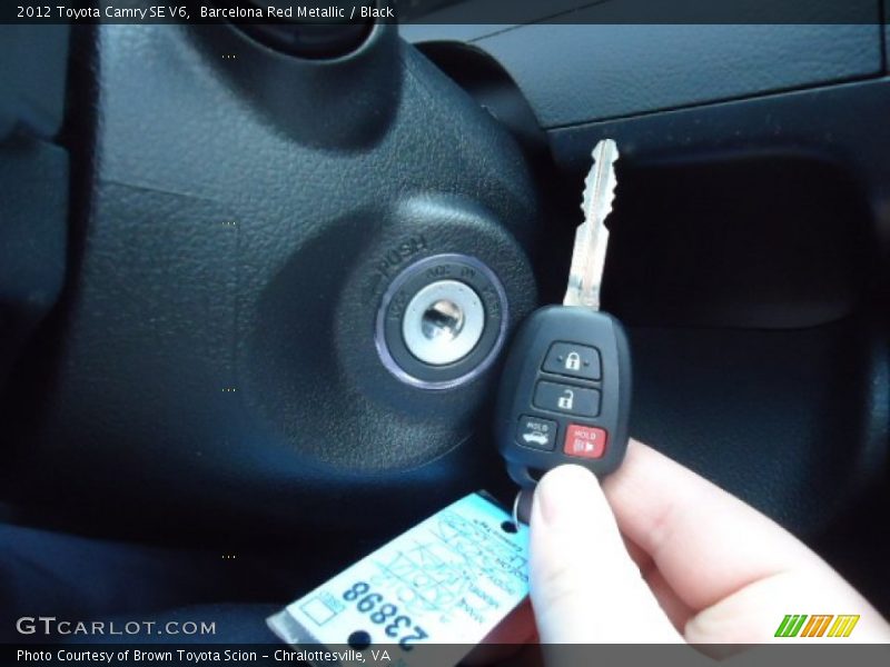Barcelona Red Metallic / Black 2012 Toyota Camry SE V6