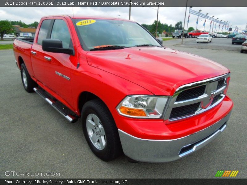 Flame Red / Dark Slate Gray/Medium Graystone 2011 Dodge Ram 1500 SLT Quad Cab