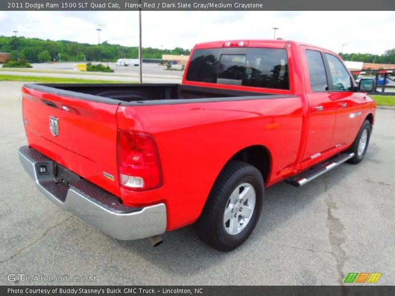 Flame Red / Dark Slate Gray/Medium Graystone 2011 Dodge Ram 1500 SLT Quad Cab