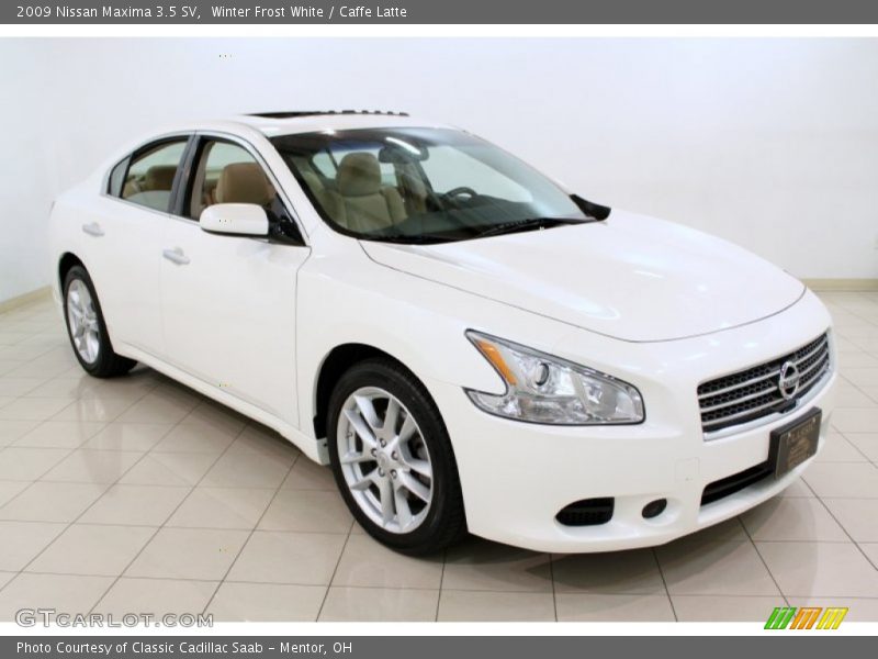 Winter Frost White / Caffe Latte 2009 Nissan Maxima 3.5 SV