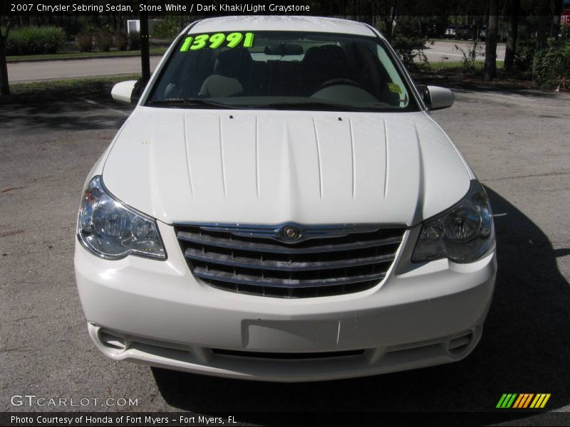 Stone White / Dark Khaki/Light Graystone 2007 Chrysler Sebring Sedan