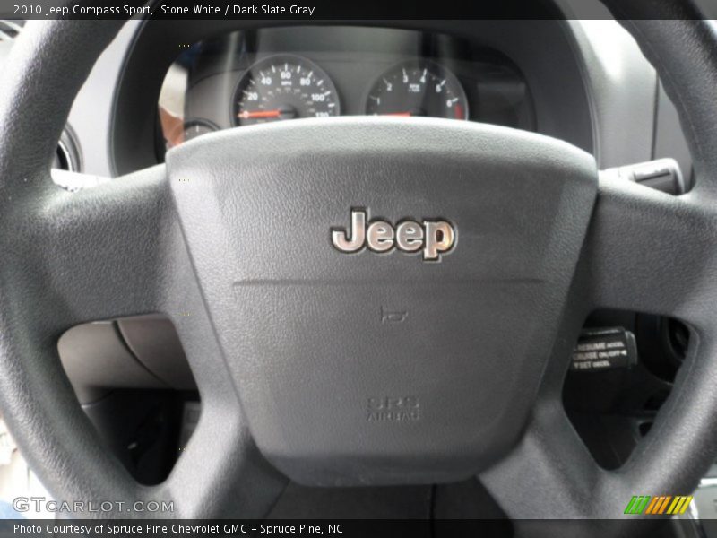 Stone White / Dark Slate Gray 2010 Jeep Compass Sport