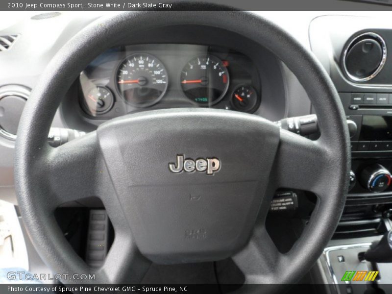 Stone White / Dark Slate Gray 2010 Jeep Compass Sport