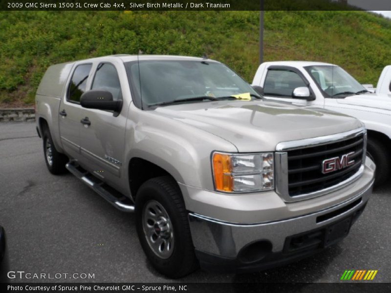 Silver Birch Metallic / Dark Titanium 2009 GMC Sierra 1500 SL Crew Cab 4x4
