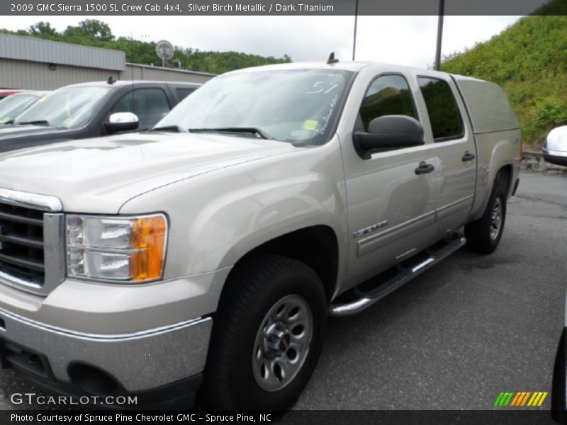 Silver Birch Metallic / Dark Titanium 2009 GMC Sierra 1500 SL Crew Cab 4x4