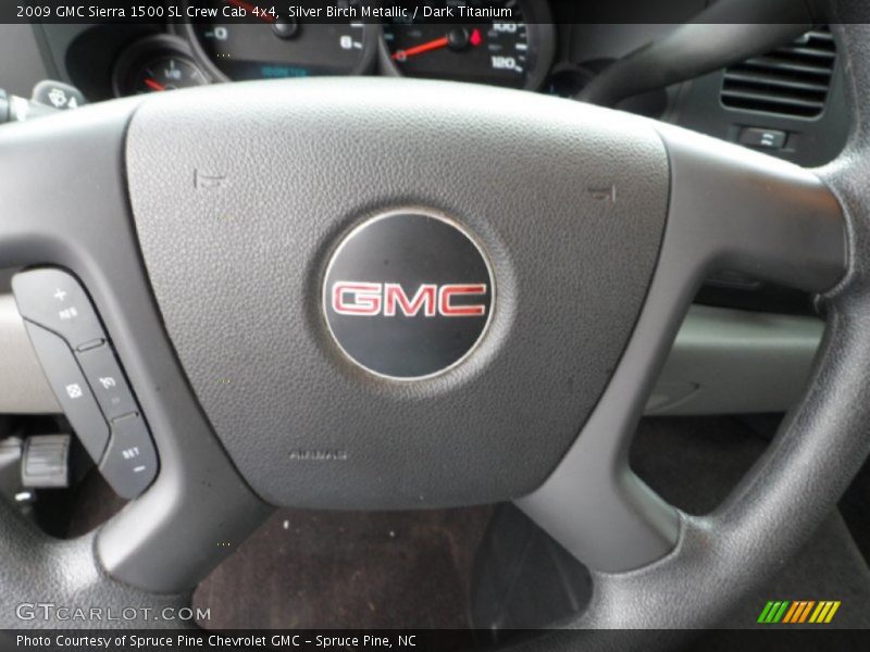 Silver Birch Metallic / Dark Titanium 2009 GMC Sierra 1500 SL Crew Cab 4x4