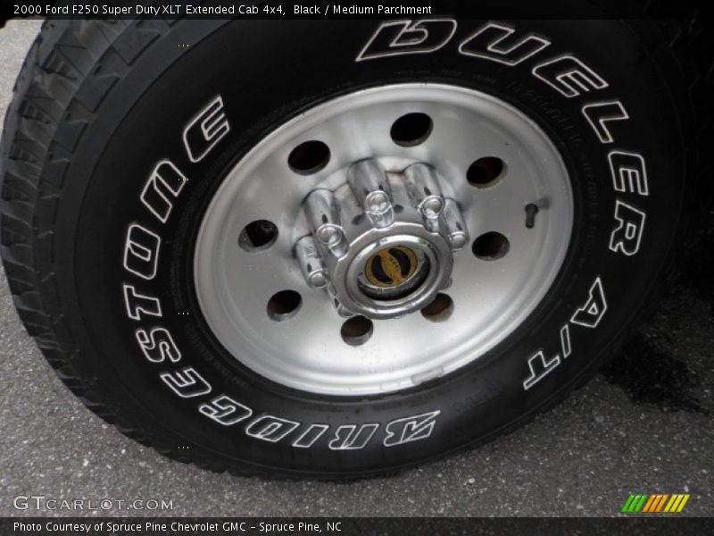 Black / Medium Parchment 2000 Ford F250 Super Duty XLT Extended Cab 4x4