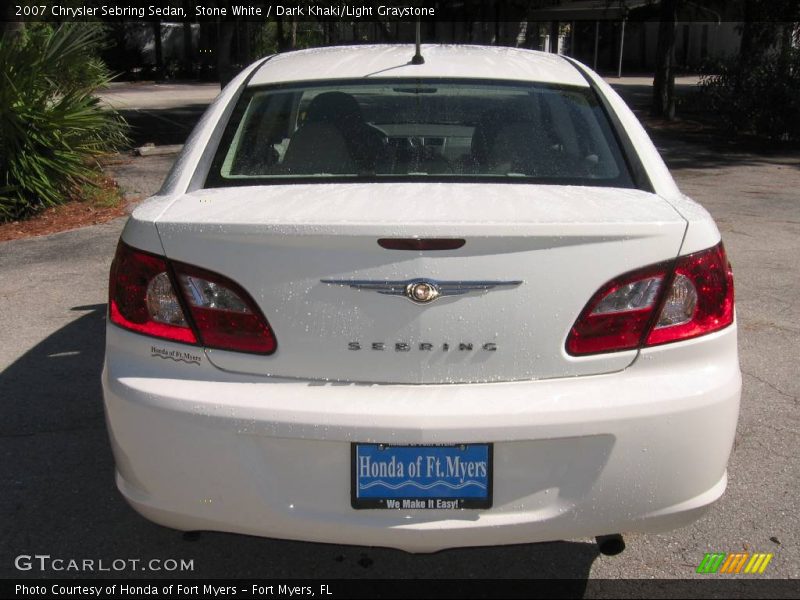 Stone White / Dark Khaki/Light Graystone 2007 Chrysler Sebring Sedan