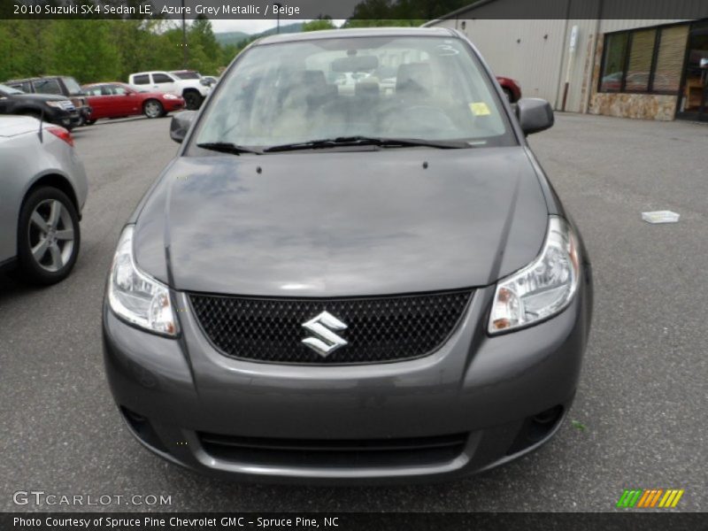 Azure Grey Metallic / Beige 2010 Suzuki SX4 Sedan LE