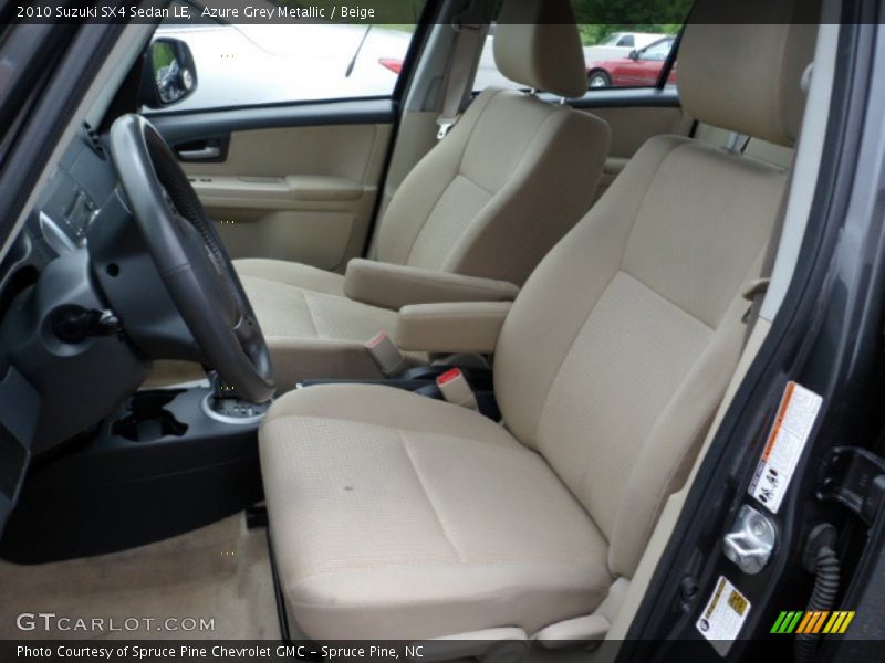 Azure Grey Metallic / Beige 2010 Suzuki SX4 Sedan LE