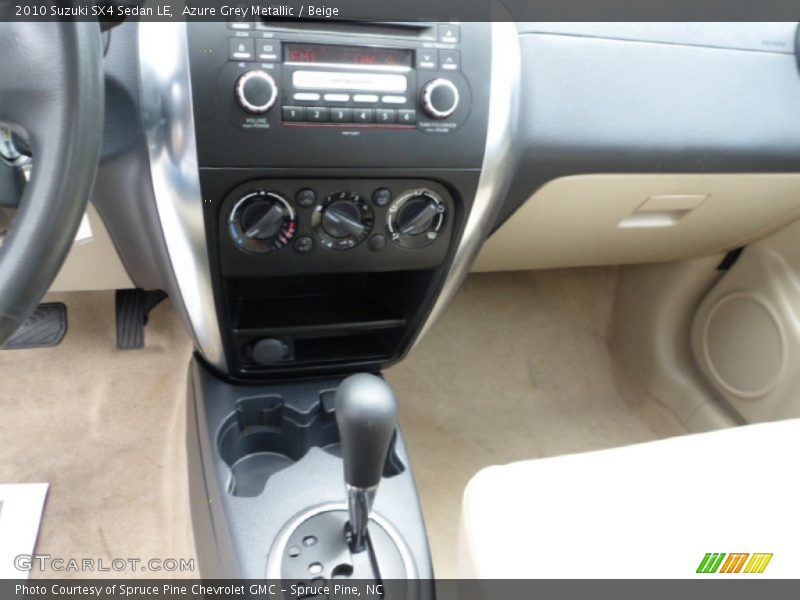 Azure Grey Metallic / Beige 2010 Suzuki SX4 Sedan LE