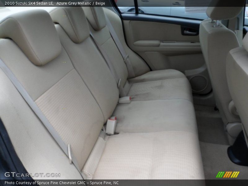 Azure Grey Metallic / Beige 2010 Suzuki SX4 Sedan LE