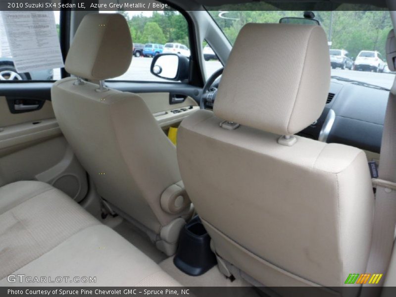 Azure Grey Metallic / Beige 2010 Suzuki SX4 Sedan LE