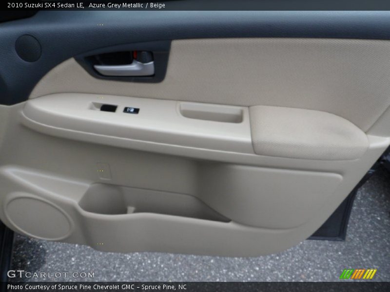 Azure Grey Metallic / Beige 2010 Suzuki SX4 Sedan LE