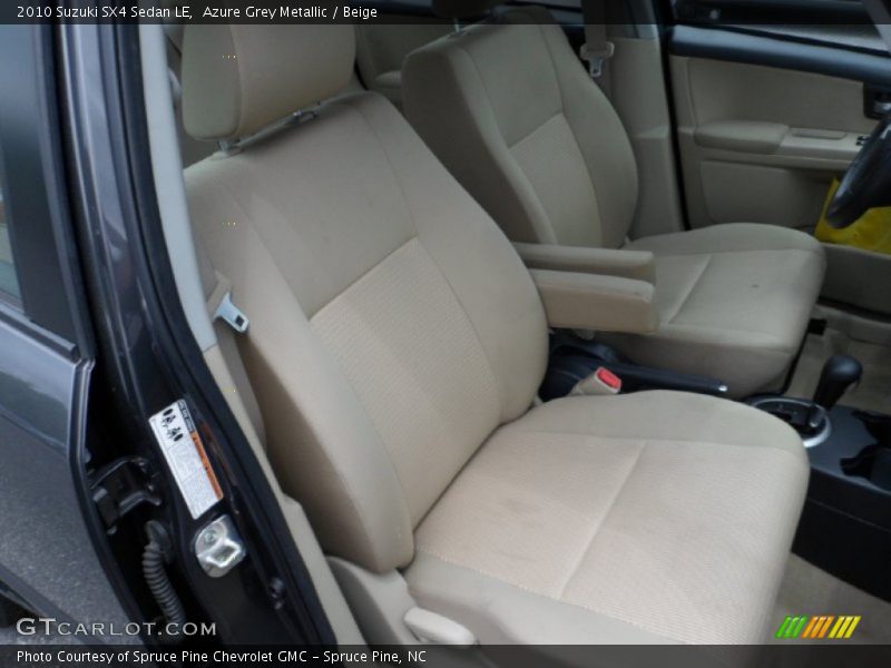 Azure Grey Metallic / Beige 2010 Suzuki SX4 Sedan LE