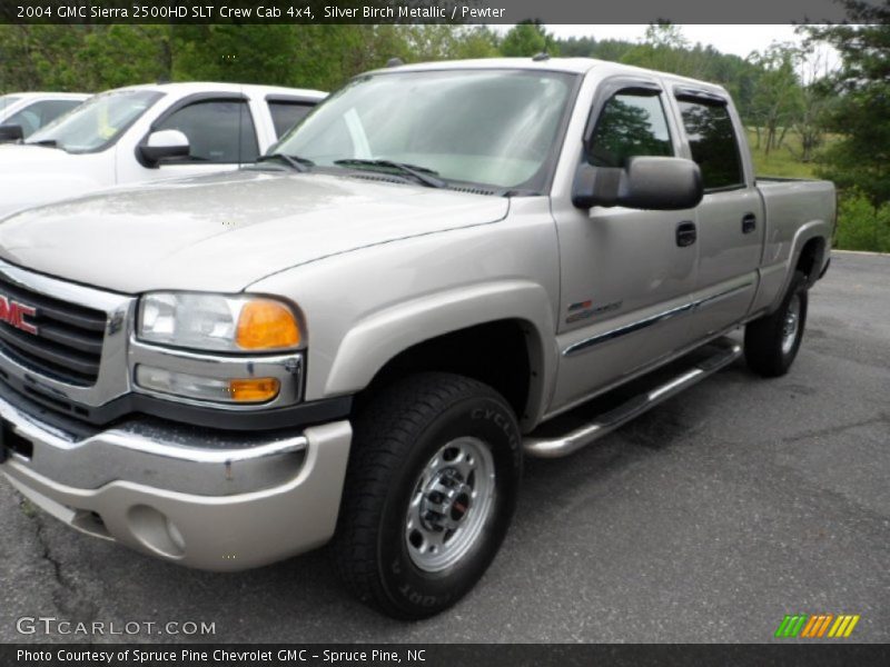 Silver Birch Metallic / Pewter 2004 GMC Sierra 2500HD SLT Crew Cab 4x4