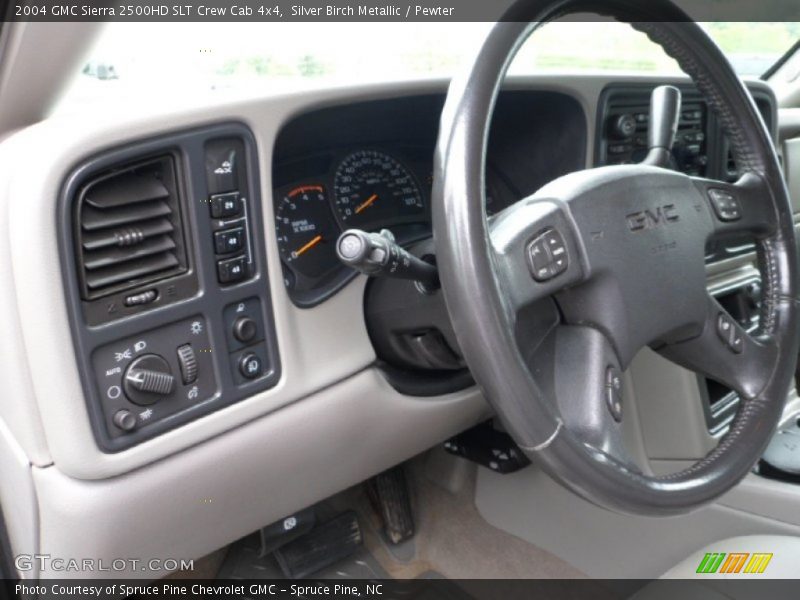 Silver Birch Metallic / Pewter 2004 GMC Sierra 2500HD SLT Crew Cab 4x4