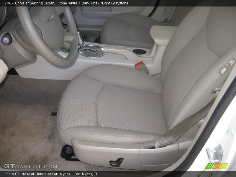 Stone White / Dark Khaki/Light Graystone 2007 Chrysler Sebring Sedan