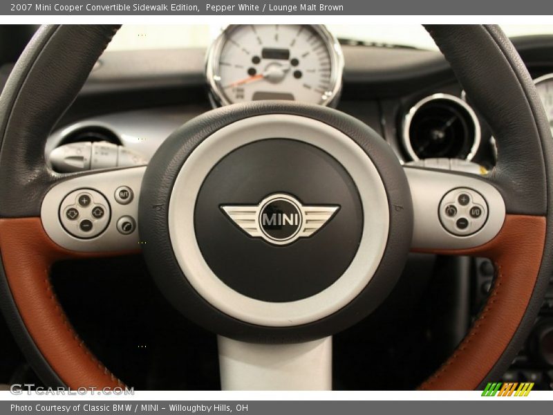 Pepper White / Lounge Malt Brown 2007 Mini Cooper Convertible Sidewalk Edition