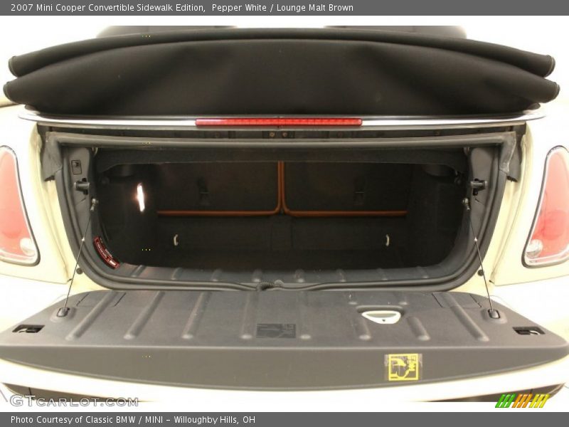  2007 Cooper Convertible Sidewalk Edition Trunk