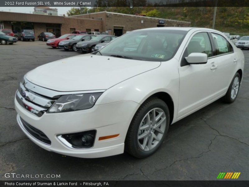 White Suede / Camel 2012 Ford Fusion SEL V6