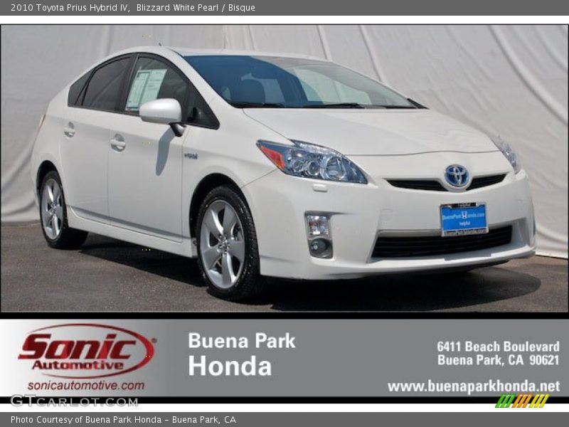 Blizzard White Pearl / Bisque 2010 Toyota Prius Hybrid IV