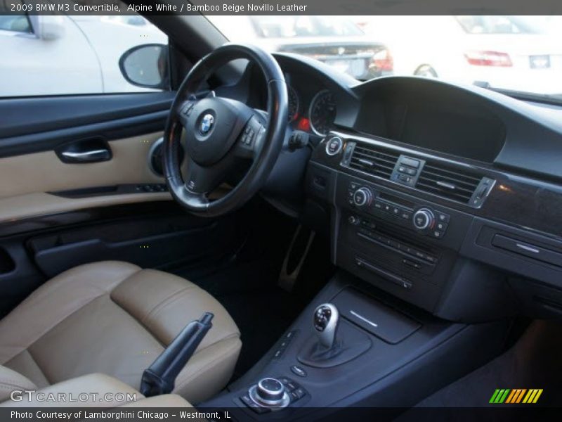 Alpine White / Bamboo Beige Novillo Leather 2009 BMW M3 Convertible