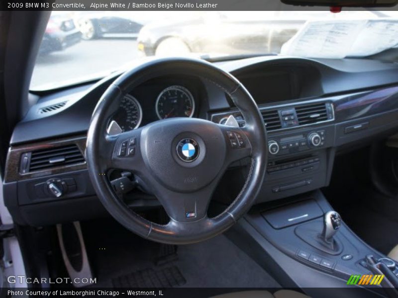 Alpine White / Bamboo Beige Novillo Leather 2009 BMW M3 Convertible
