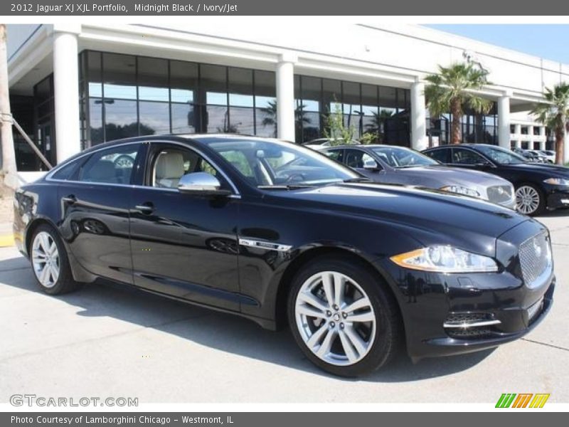 Midnight Black / Ivory/Jet 2012 Jaguar XJ XJL Portfolio