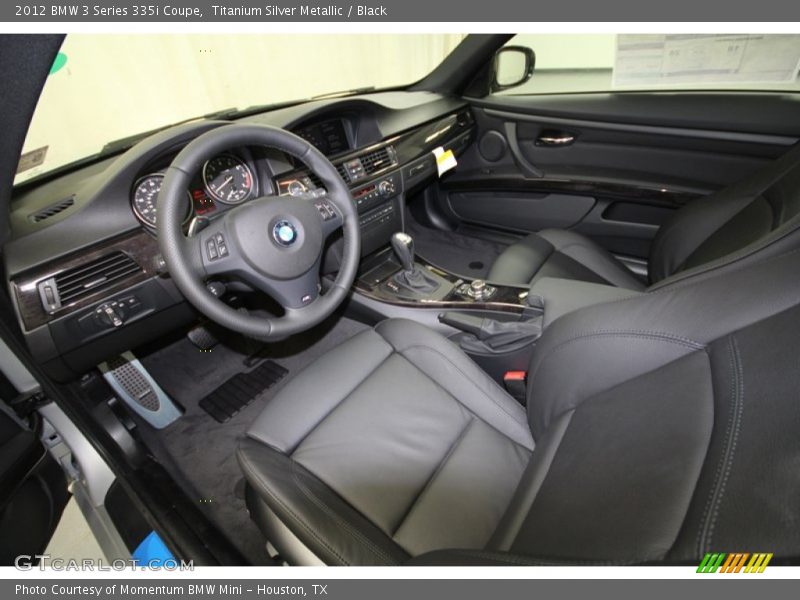 Titanium Silver Metallic / Black 2012 BMW 3 Series 335i Coupe