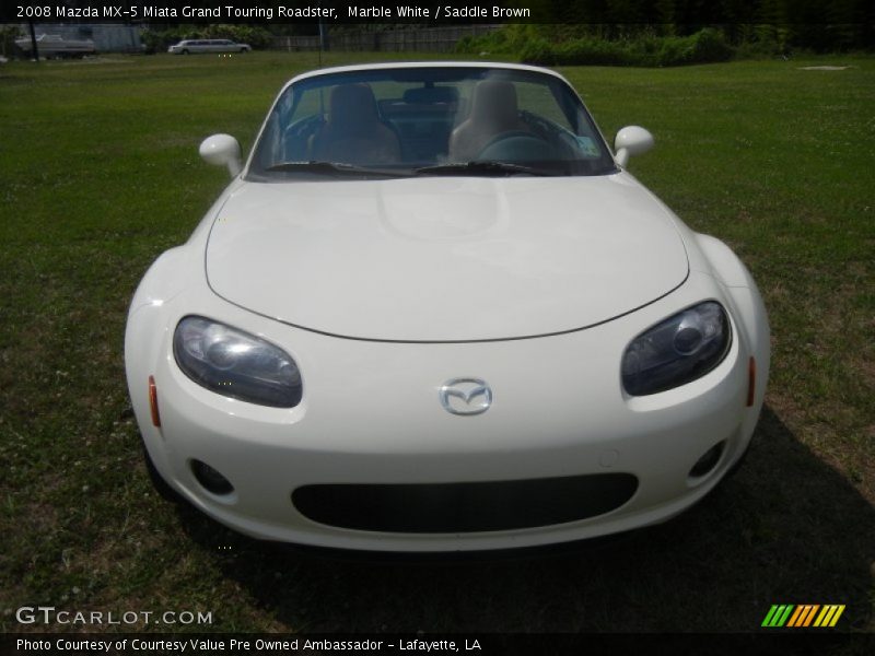Marble White / Saddle Brown 2008 Mazda MX-5 Miata Grand Touring Roadster