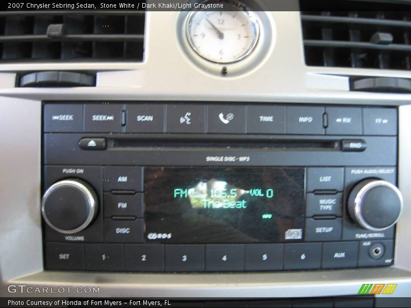 Stone White / Dark Khaki/Light Graystone 2007 Chrysler Sebring Sedan