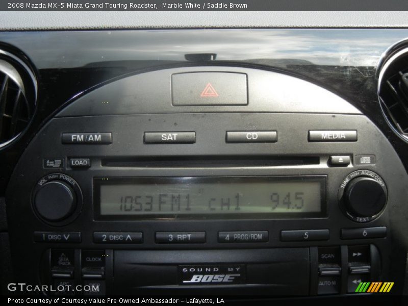 Marble White / Saddle Brown 2008 Mazda MX-5 Miata Grand Touring Roadster