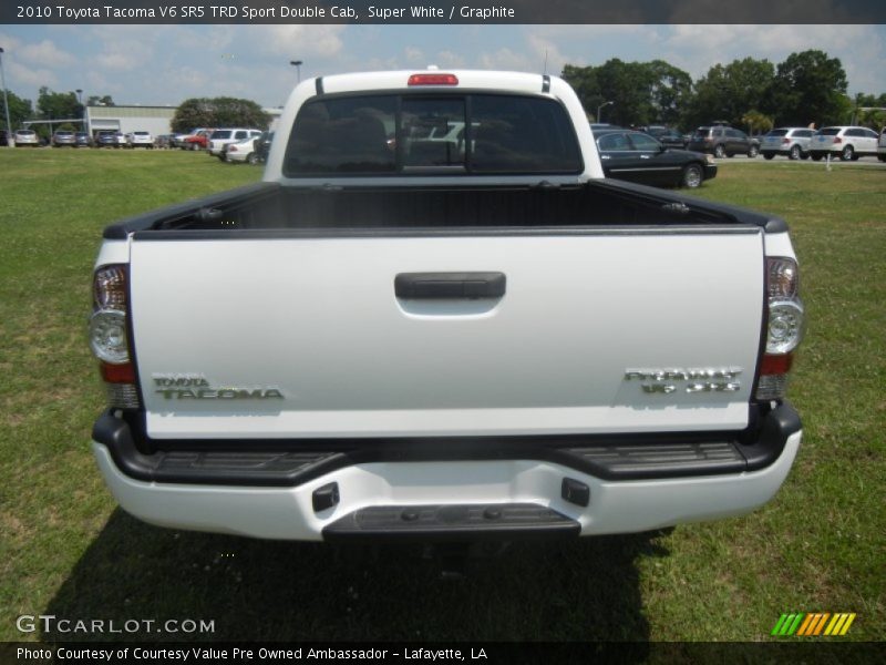 Super White / Graphite 2010 Toyota Tacoma V6 SR5 TRD Sport Double Cab