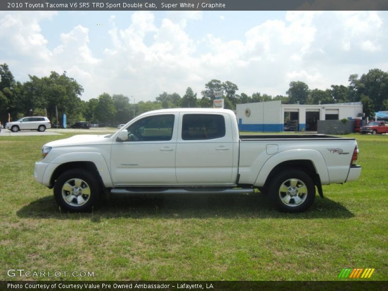 Super White / Graphite 2010 Toyota Tacoma V6 SR5 TRD Sport Double Cab