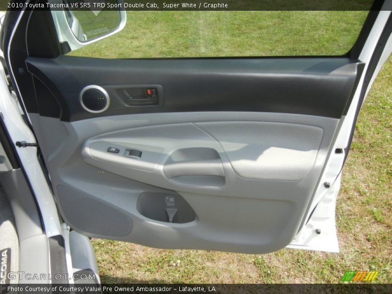 Super White / Graphite 2010 Toyota Tacoma V6 SR5 TRD Sport Double Cab