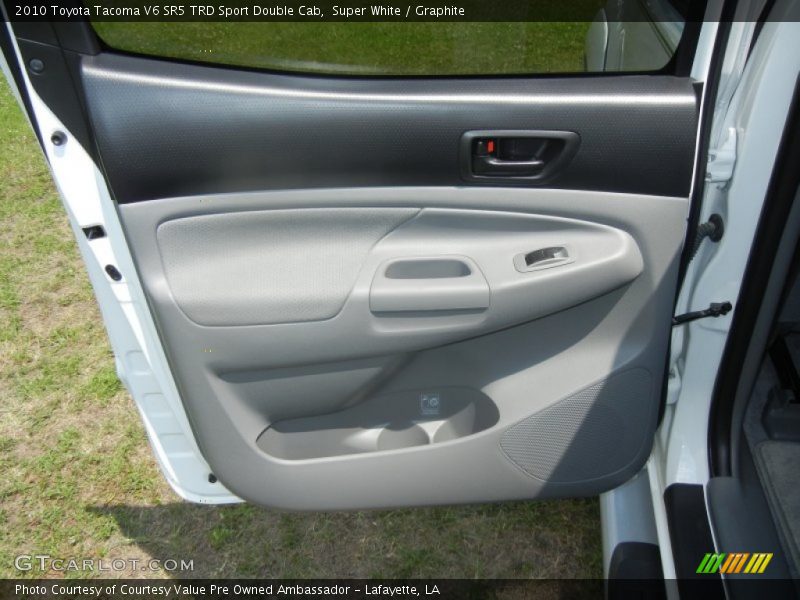 Super White / Graphite 2010 Toyota Tacoma V6 SR5 TRD Sport Double Cab