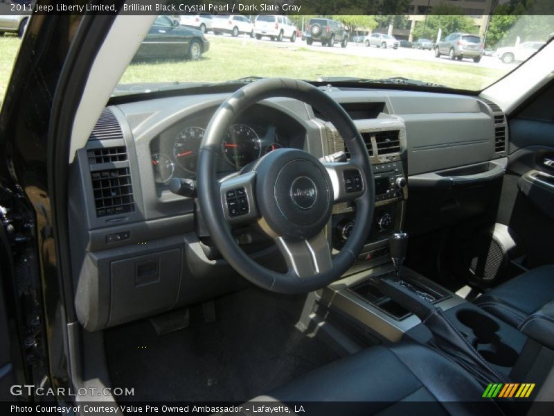Brilliant Black Crystal Pearl / Dark Slate Gray 2011 Jeep Liberty Limited