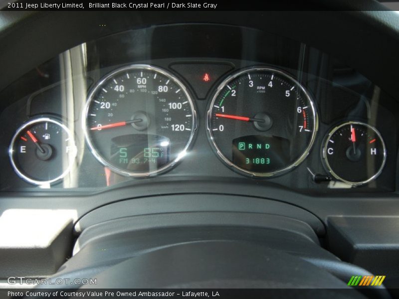 Brilliant Black Crystal Pearl / Dark Slate Gray 2011 Jeep Liberty Limited