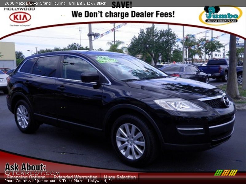 Brilliant Black / Black 2008 Mazda CX-9 Grand Touring