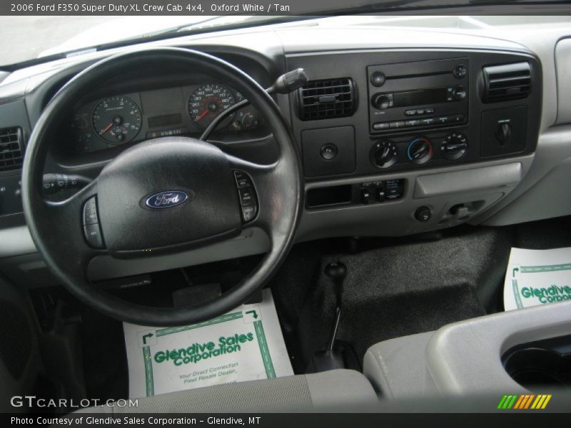Oxford White / Tan 2006 Ford F350 Super Duty XL Crew Cab 4x4