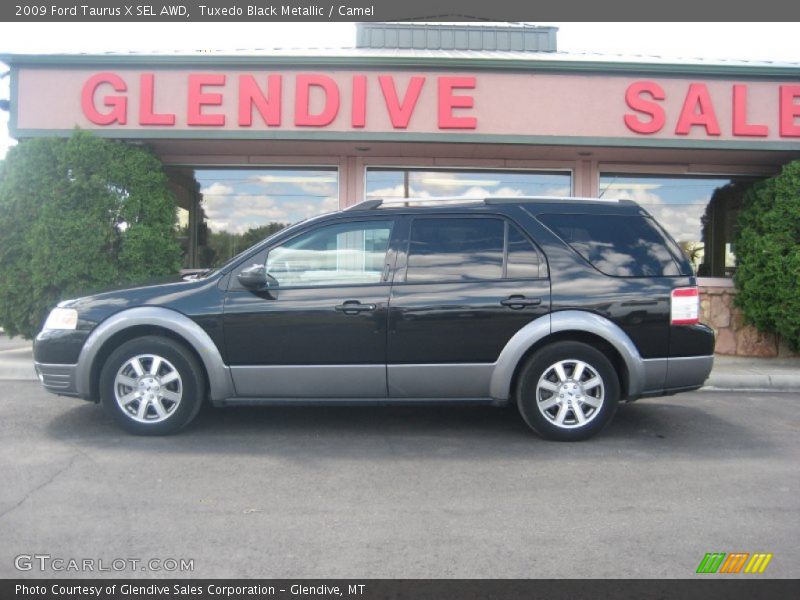 Tuxedo Black Metallic / Camel 2009 Ford Taurus X SEL AWD
