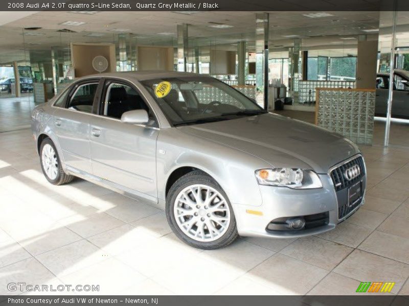 Quartz Grey Metallic / Black 2008 Audi A4 2.0T quattro S-Line Sedan