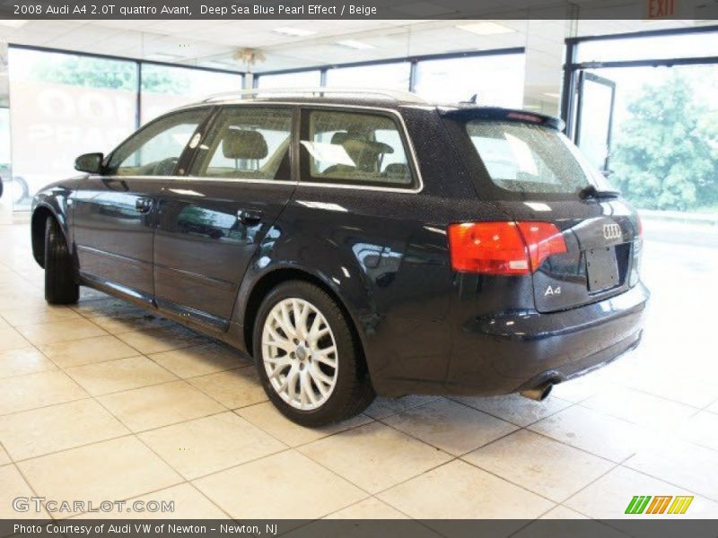 Deep Sea Blue Pearl Effect / Beige 2008 Audi A4 2.0T quattro Avant